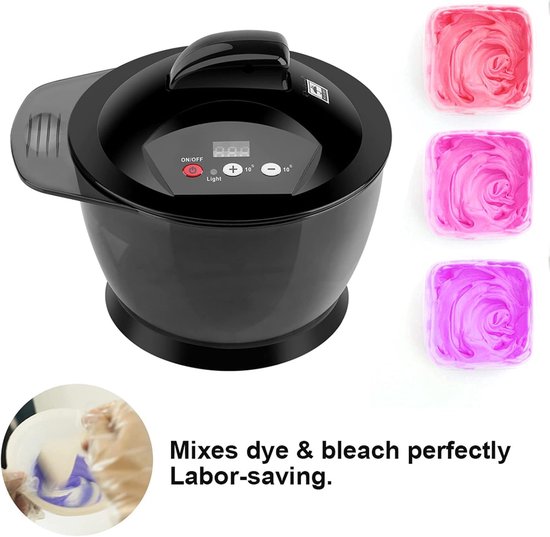 Hair Color Mixing Bowl Electric USB Rechargeable LCD Time Display Hair Salon Automatic Mixer Hair Cream Mixing Tools — afbeelding 4