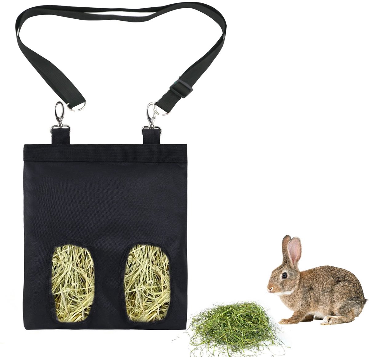 Dailygoods - Rabbit Hay Feeder Bag met Verstelbare Band voor Kleine Huisdieren