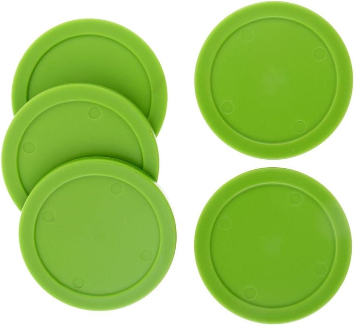 Air Hockey Pucks - Schijven - Tafelspel - Duurzaam Plastic - 62mm - Groen