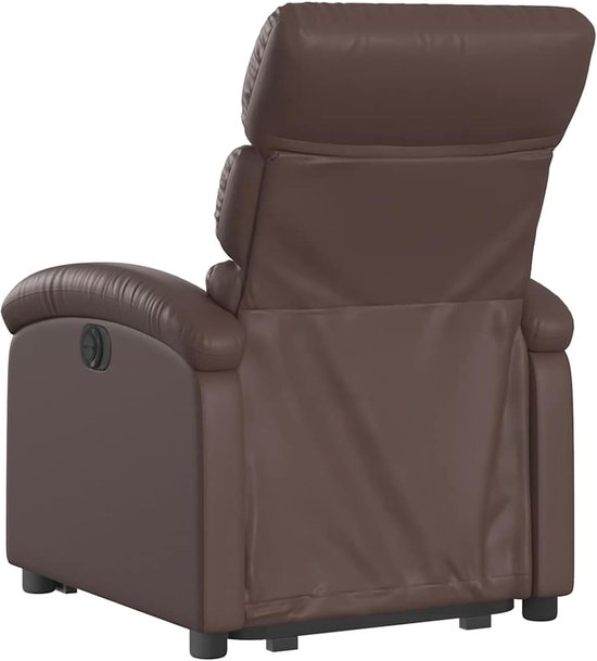 Relaxstoel met opstahulp - Comfortstoel sta op - Makkelijk opstaan - Elektrische opstahulp - 70 x 99.5 cm - Bruin — afbeelding 5