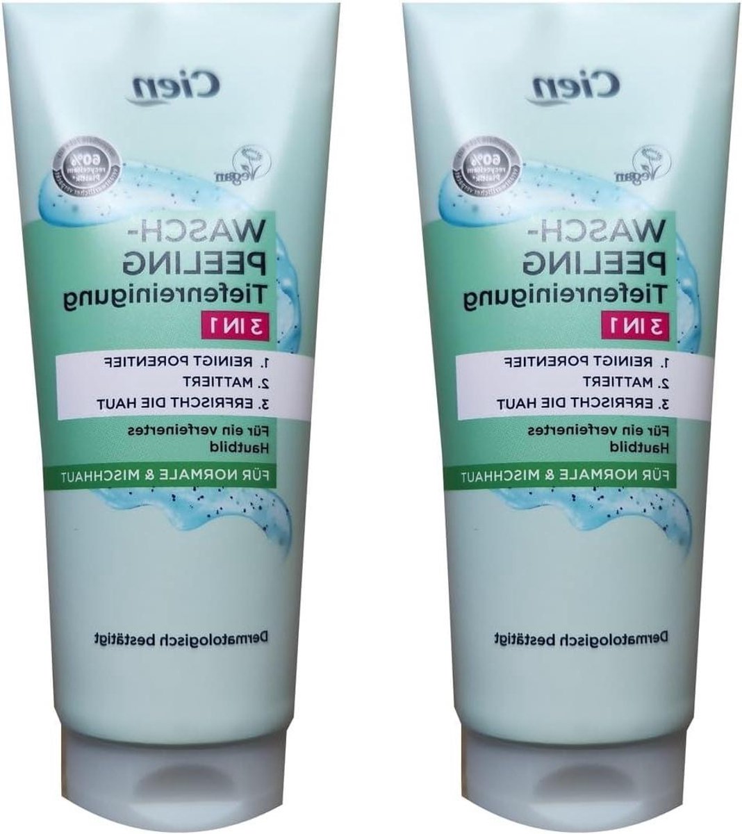 Wasscrub Gezicht - Gezichtsreiniger Peeling - Huid Reinigen - Dieptereiniging Poriën - 2 x 200 ml - Niet gespecificeerd