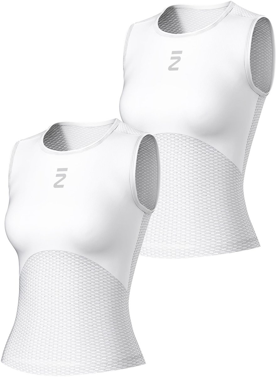 Dames Fietsvest Tanktop - Lichtgewicht en Ademend - Wit