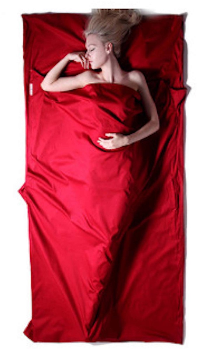 Slaapzak Liner - Lichtgewicht en comfortabel - Rood 75x210cm