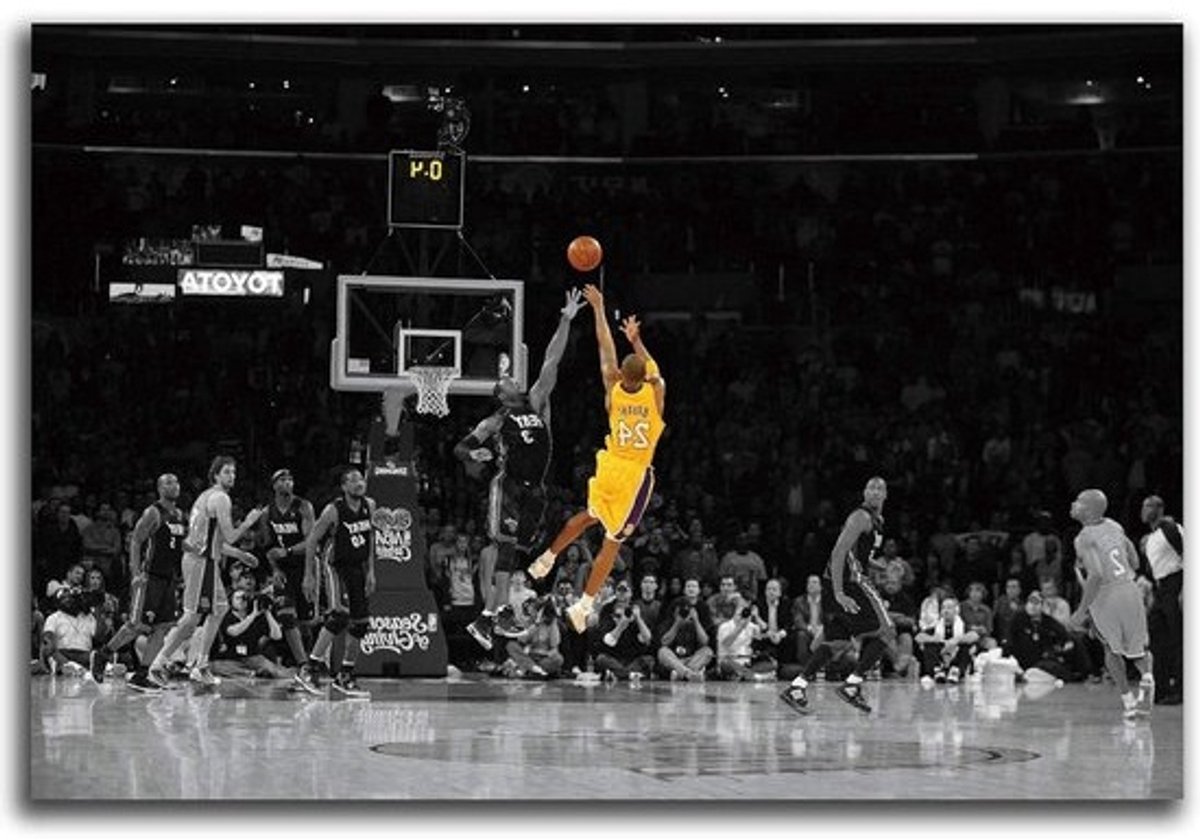 Basketbal Poster - Sport Muurschildering Canvas Print - Woonkamer Decoratie - Klaar om op te hangen