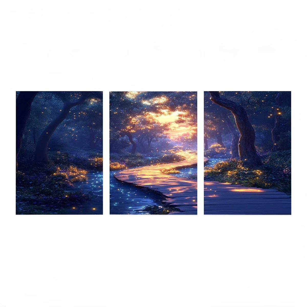 Schilderen op Nummer Set van 3 - Boom Landschap - 60 x 90 cm