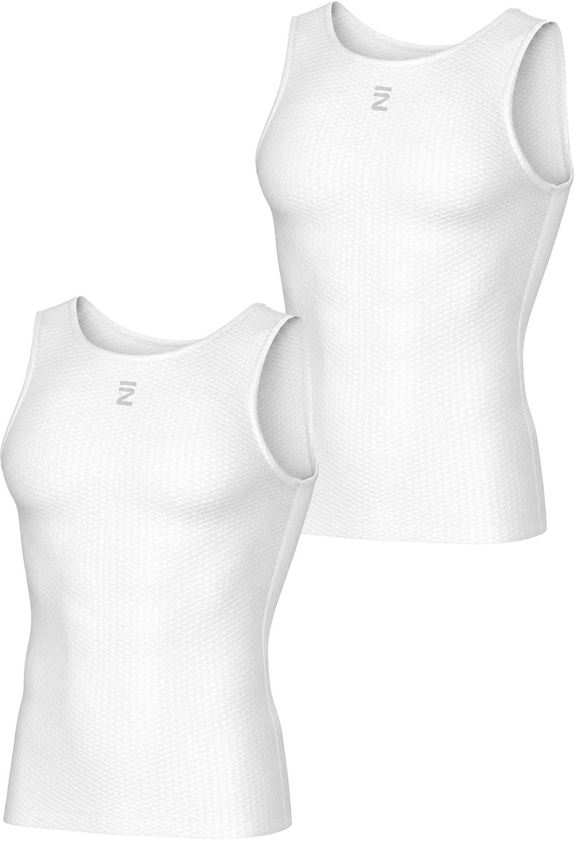 Heren Fiets Tanktop - Ademend en Reflecterend - Wit