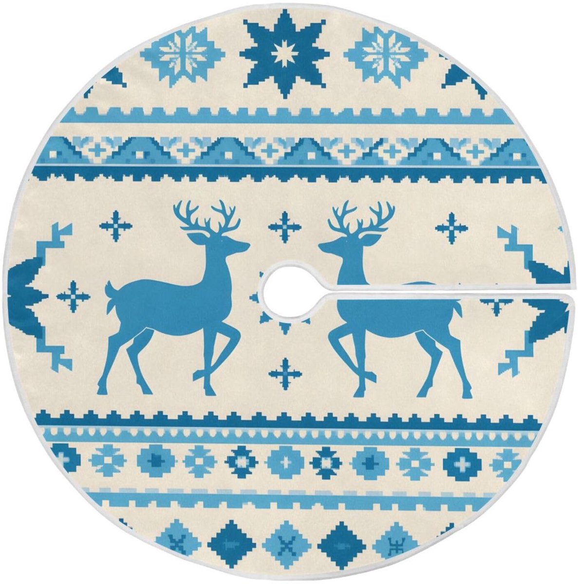 Kerstboomrok - Eland en Sneeuwvlokken - M (91 cm)
