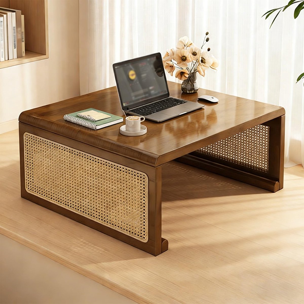 Japanse Tatami-tafel - Houten Zen-theetafel - Bruin - 70 cm