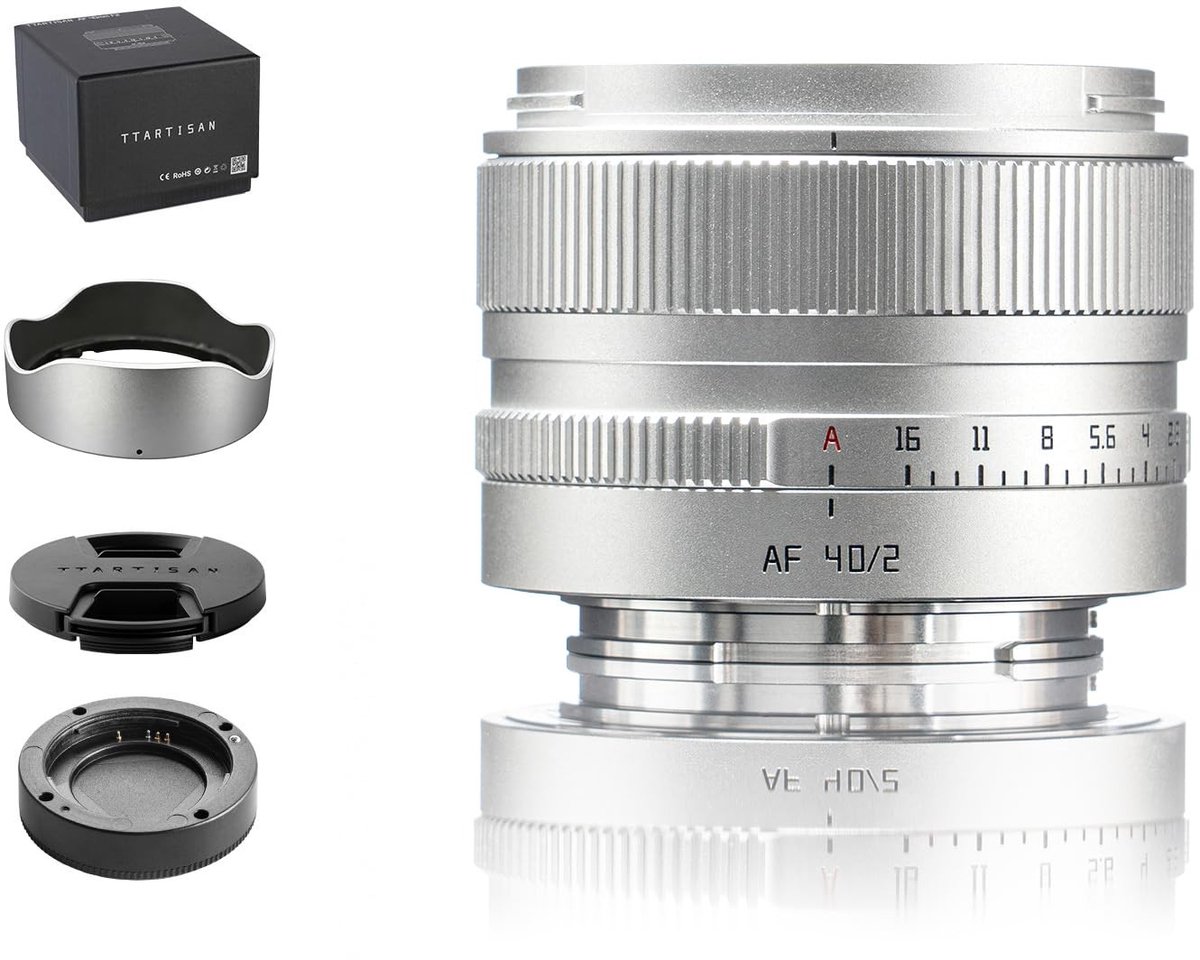 40mm f/2 lichtgewicht prime lens - Voor E-mount in zilver