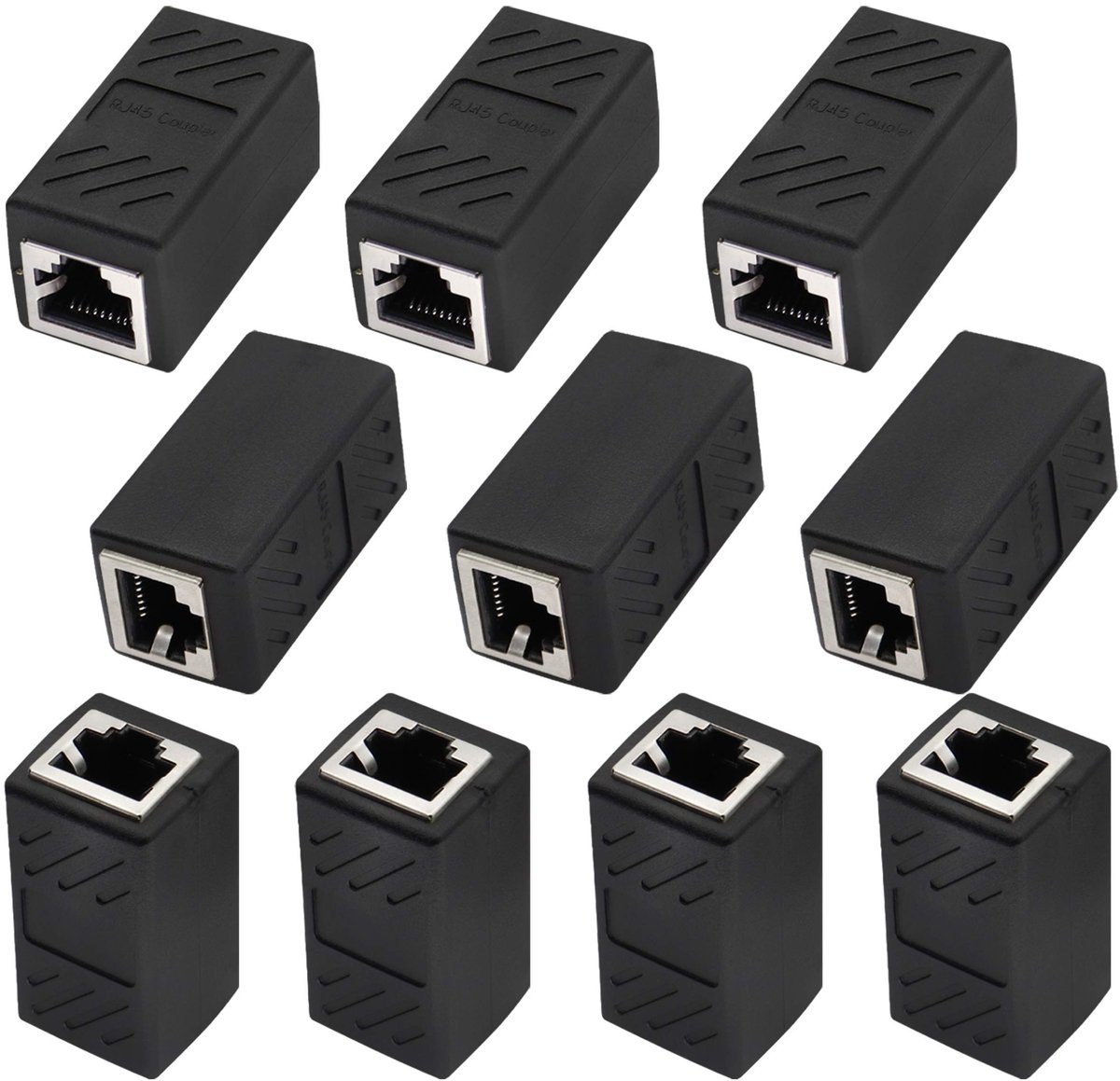 RJ45 Cat6 InLine Coupler - Ethernet Kabel Extender - 10 stuks