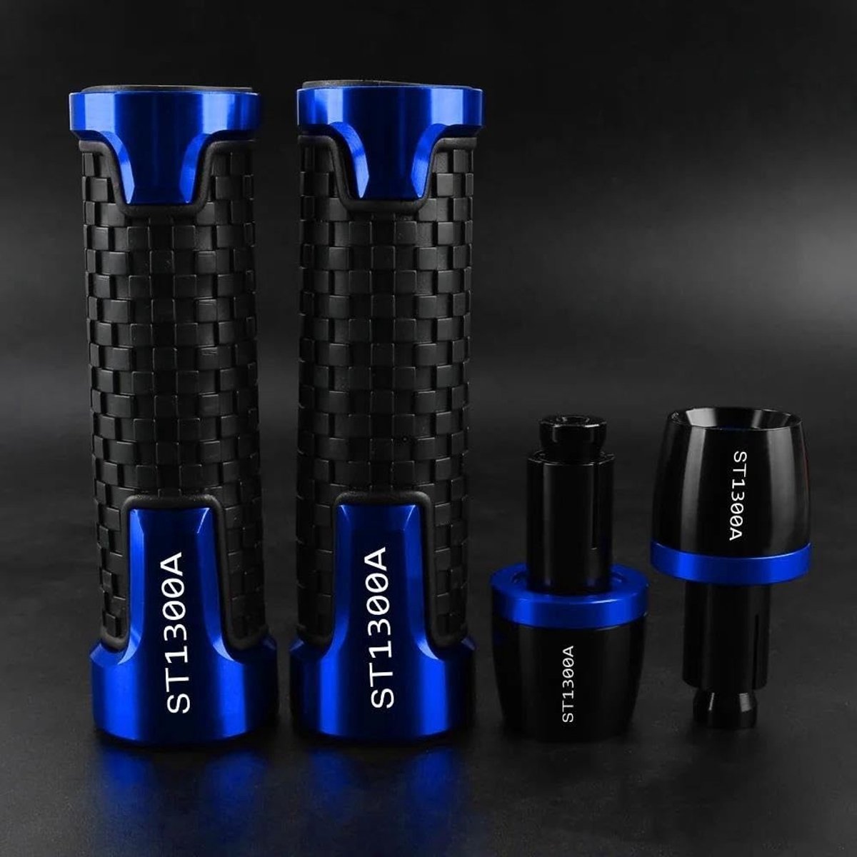 Motorfietshandgrepen - Inklapbaar - Blauw2