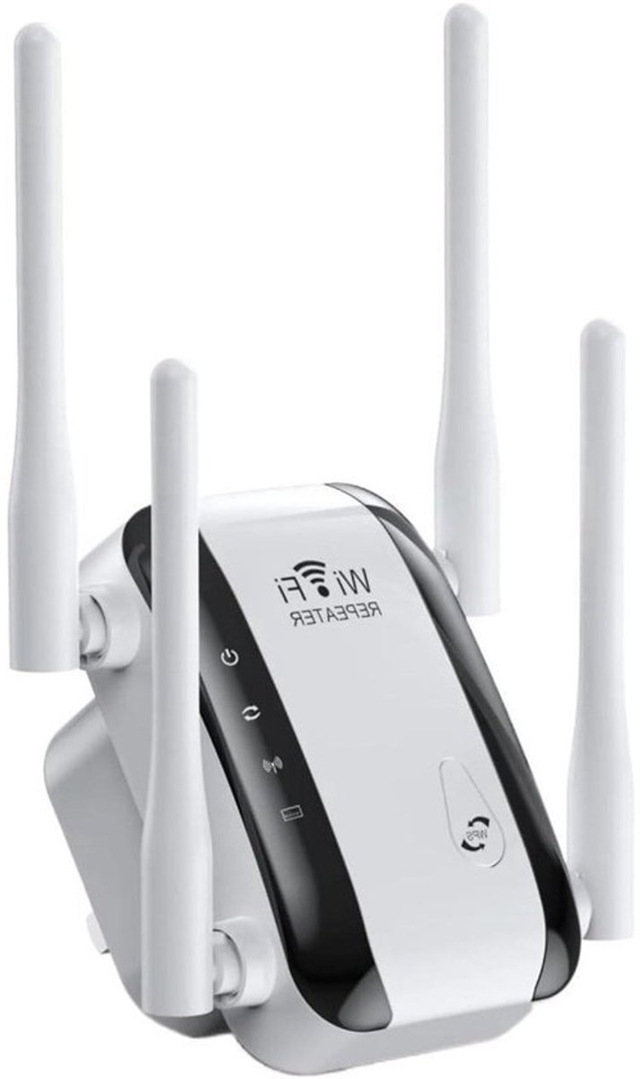 Draadloze Repeater - WiFi Versterker - Netwerk Uitbreiden - 300 Mbps Snelheid - 2.4 GHz Band - Wit