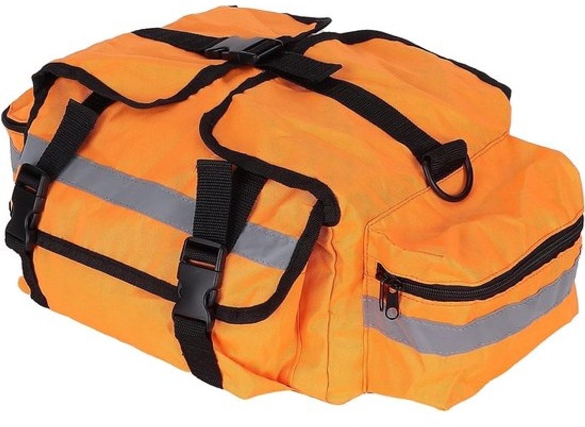 Noodkit Compact - Noodtas Outdoor - Veilige Opslag - Reflecterende Strips - 45 x 30 x 19 cm - Oranje