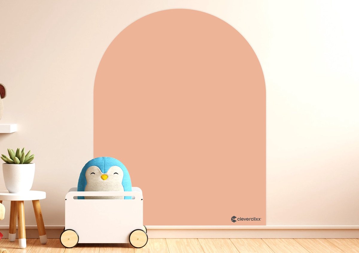 Cleverclixx- Magnetic Wall Sticker 95x75cm | Soft Nude | Speelgoed +3 jaar | Magnetische muursticker