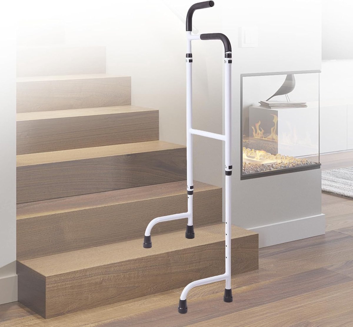 Trapklimhulp van aluminium met verstelbare hoogte van 76 cm tot 117 cm voor gemakkelijk transport