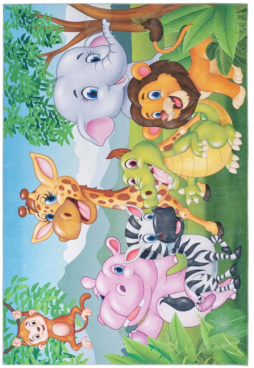 Dutch XXL Kindervloerkleed | Tapijt | Sympathy | Jungle | Multikleur | 160x230 cm