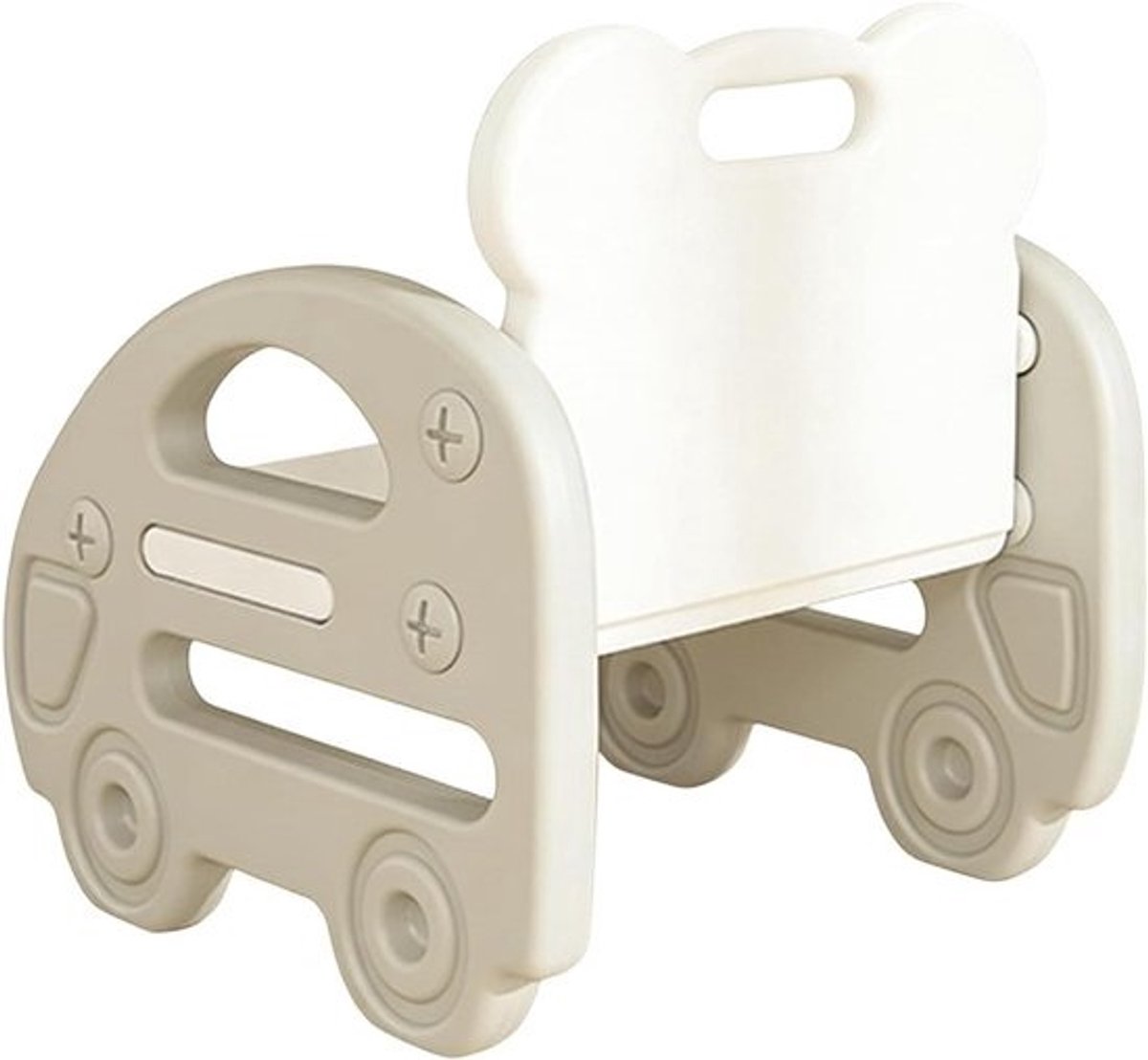 Kinderstoel - Kinderzitje Peuterstoel - Zelfstandig Zitten - Kantelveilig Ontwerp - 33 x 15 x 33 cm - Wit