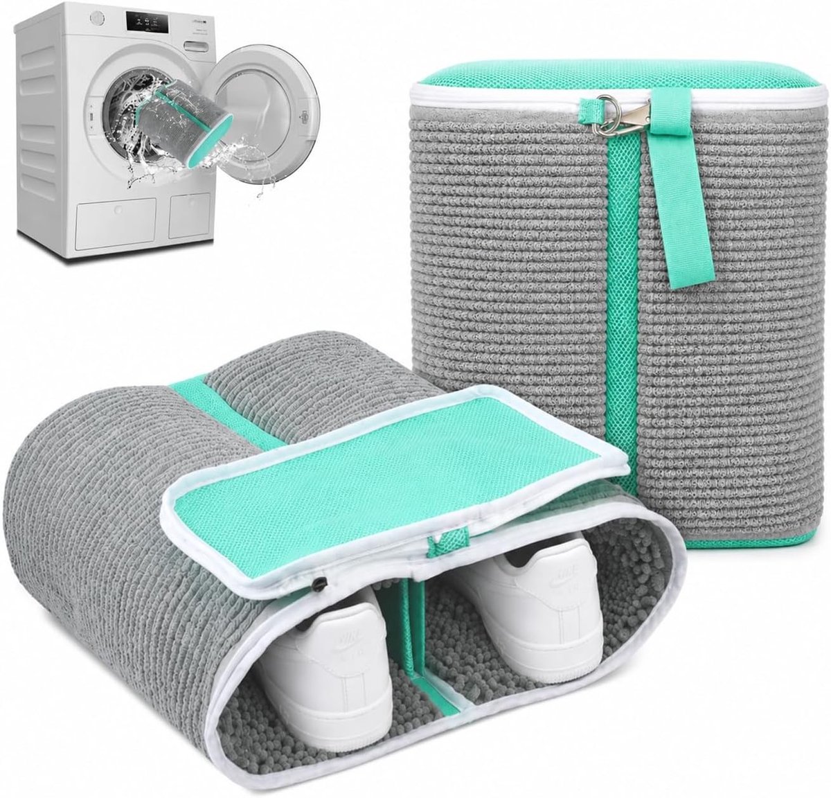 Waszak voor schoenen en delicate kleding, herbruikbaar, grote capaciteit, kleurvast en duurzaam, ideaal voor de wasmachine