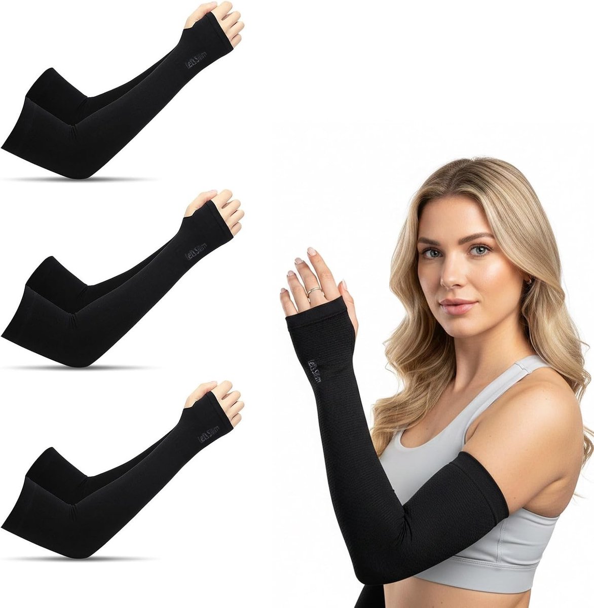 Verstelbare Armwarmers voor Volleybal en Tennis met UV-bescherming, Ademend en Rekbaar voor Dames en Heren, Perfect voor Padel en Fietsen