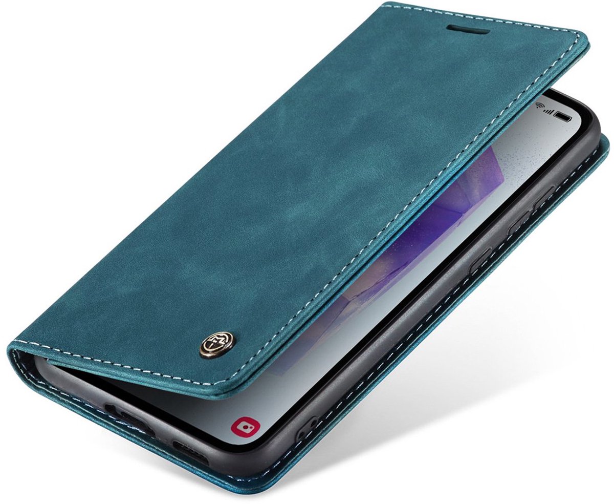 CaseMania Bookcase hoesje geschikt voor Samsung Galaxy A27 - Effen Groen - Kunstleer