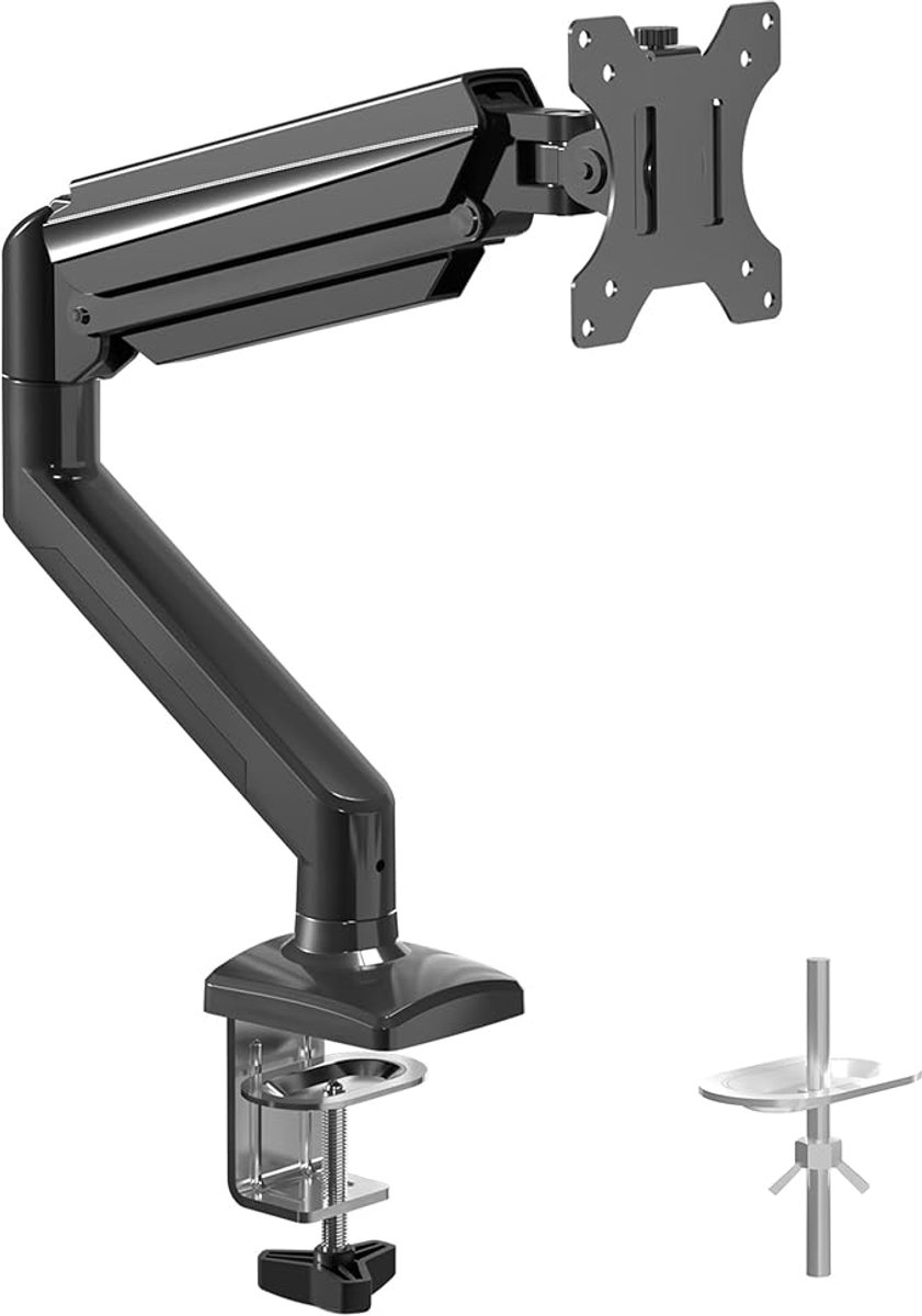 Monitorarm 13-32 inch – Gasveer Desktop Monitorbeugel | 360° Zwenkbaar, Kantelbaar & Verstelbaar | VESA 75x75/100x100