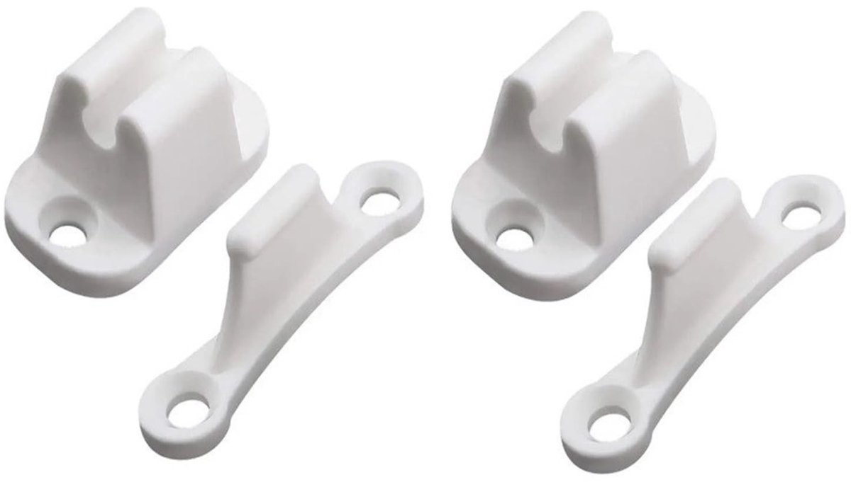 Camper Deur Retainer Catch - 2 Stuks - Wit