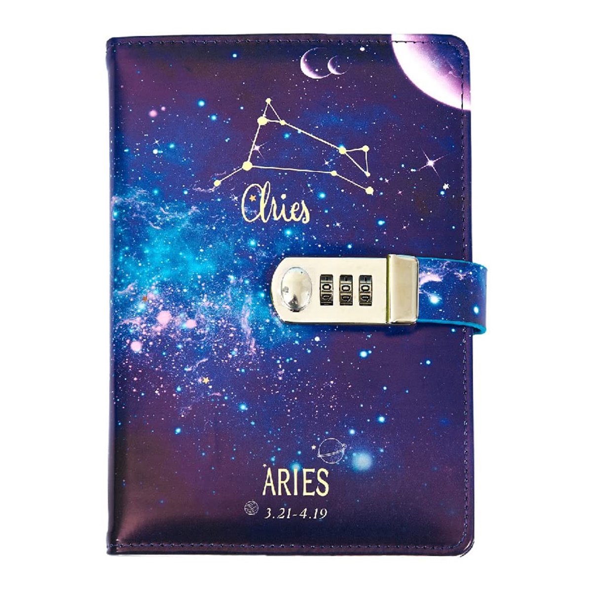 Sterren Notitieboek met Slot - A5 Formaat - Aries