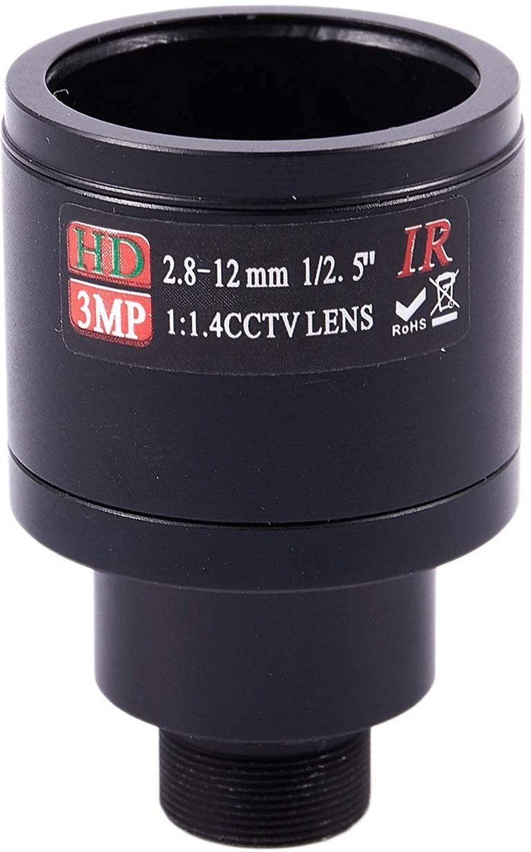 Lens M12 Mount - 0.3-12mm Varifocal