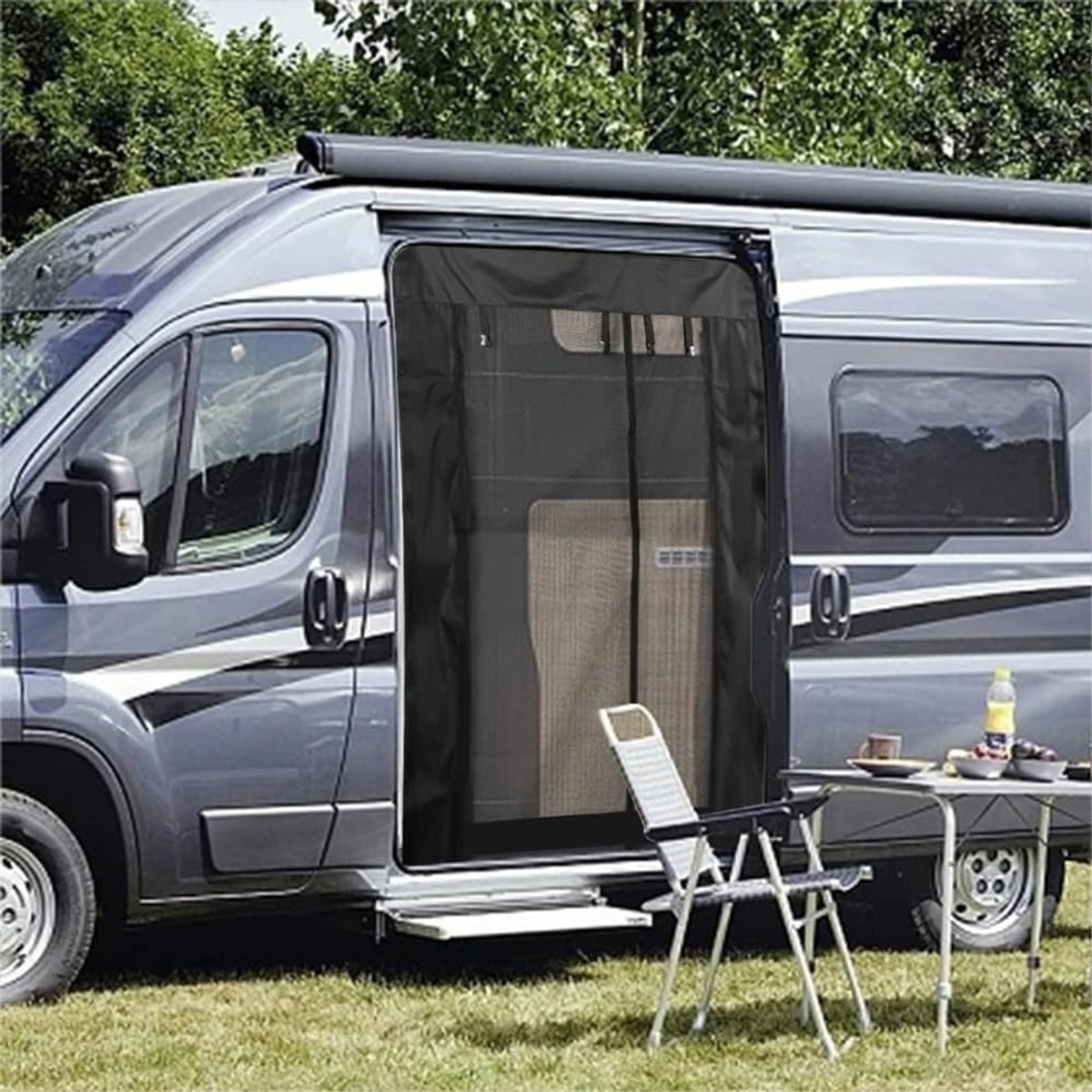 Magnetisch Vliegenraam voor Kantondeur - Voor Camper Fiat Fiorino