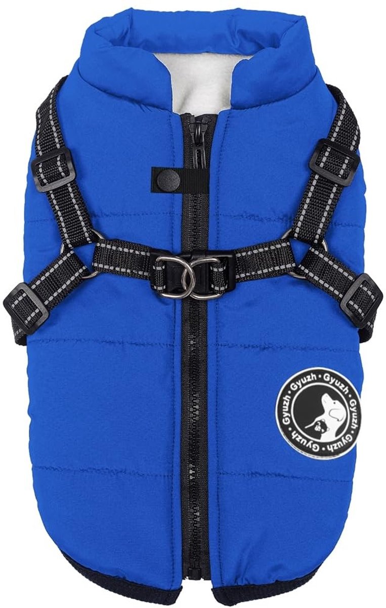 Hondjasje met Harnas - Waterdichte Winterbescherming - Zee Blauw