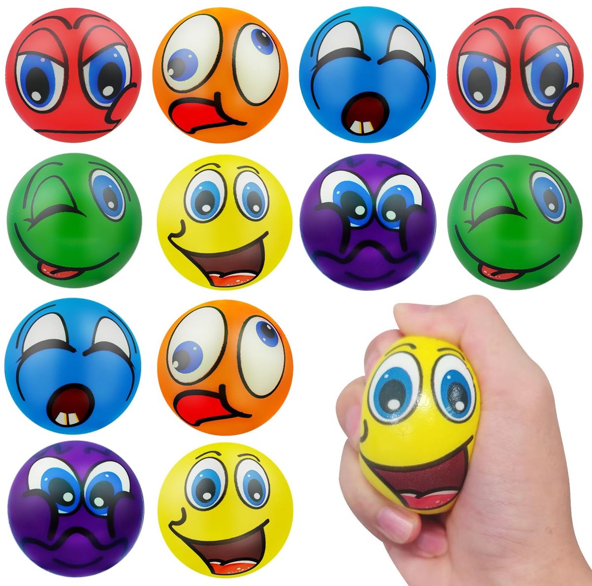 Squeeze Mini-sportballen - Voetbaldesign, set van 13