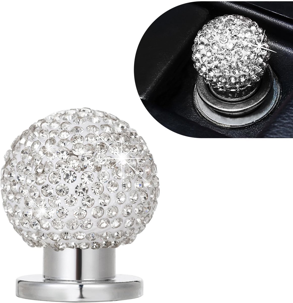 Crystal Push Start Knop Cover - Luxe Auto Accessoire