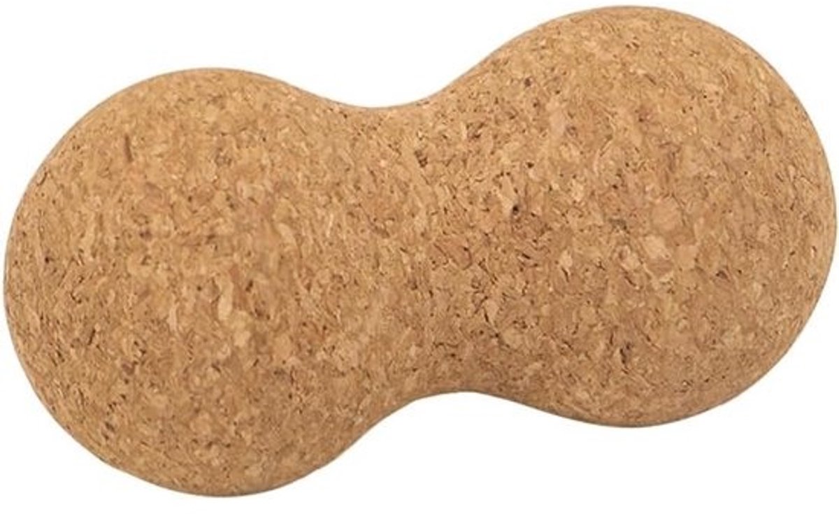 Kurken Massagebal - Spierroller Ontspanning - Zelfmassage Rug - Hoge Dichtheid - 12 x 6 x 6 cm - Lichtbruin