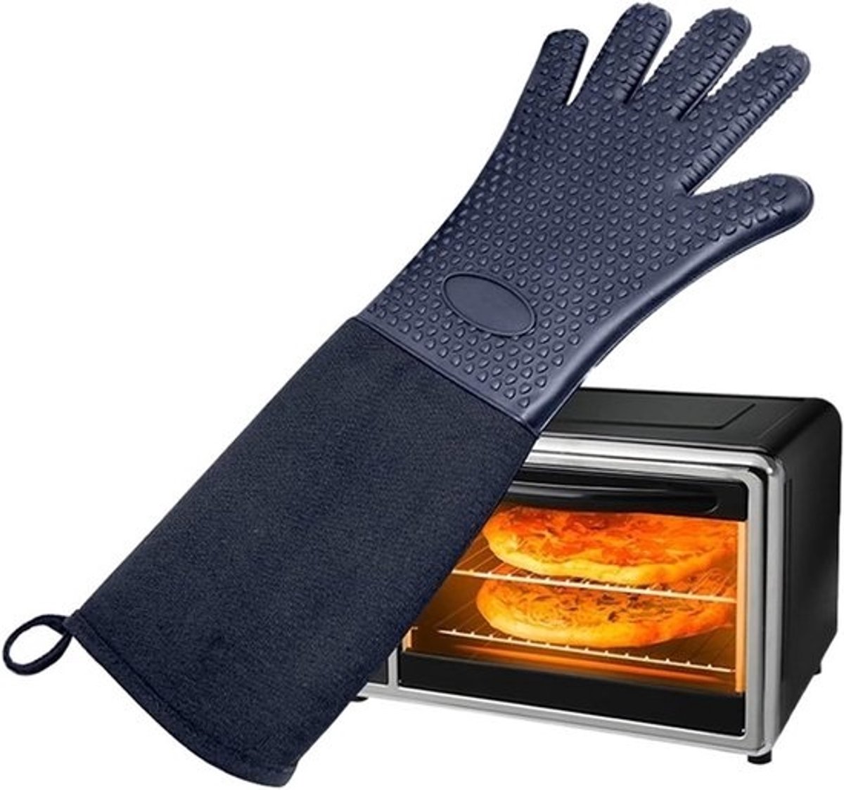 Ovenwanten - Keukenhandschoenen Pannenlappen - Veilig Koken - Hittebestendig Antislip - Extra Lang - Effend Kleur