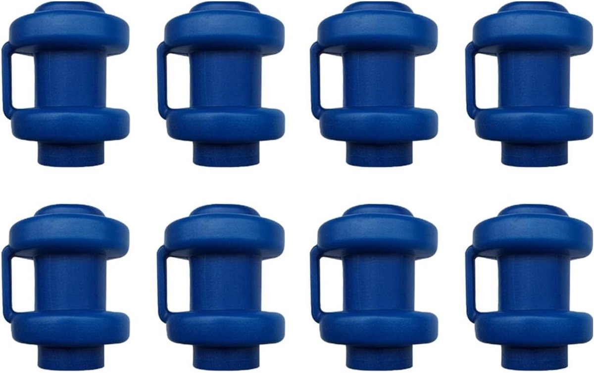 8 Stuks Trampoline Eindkappen, 25mm Trampoline Behuizing Pols Cap voor Net Haak, Beschermende Accessoires voor Trampoline Netpalen in Blauw