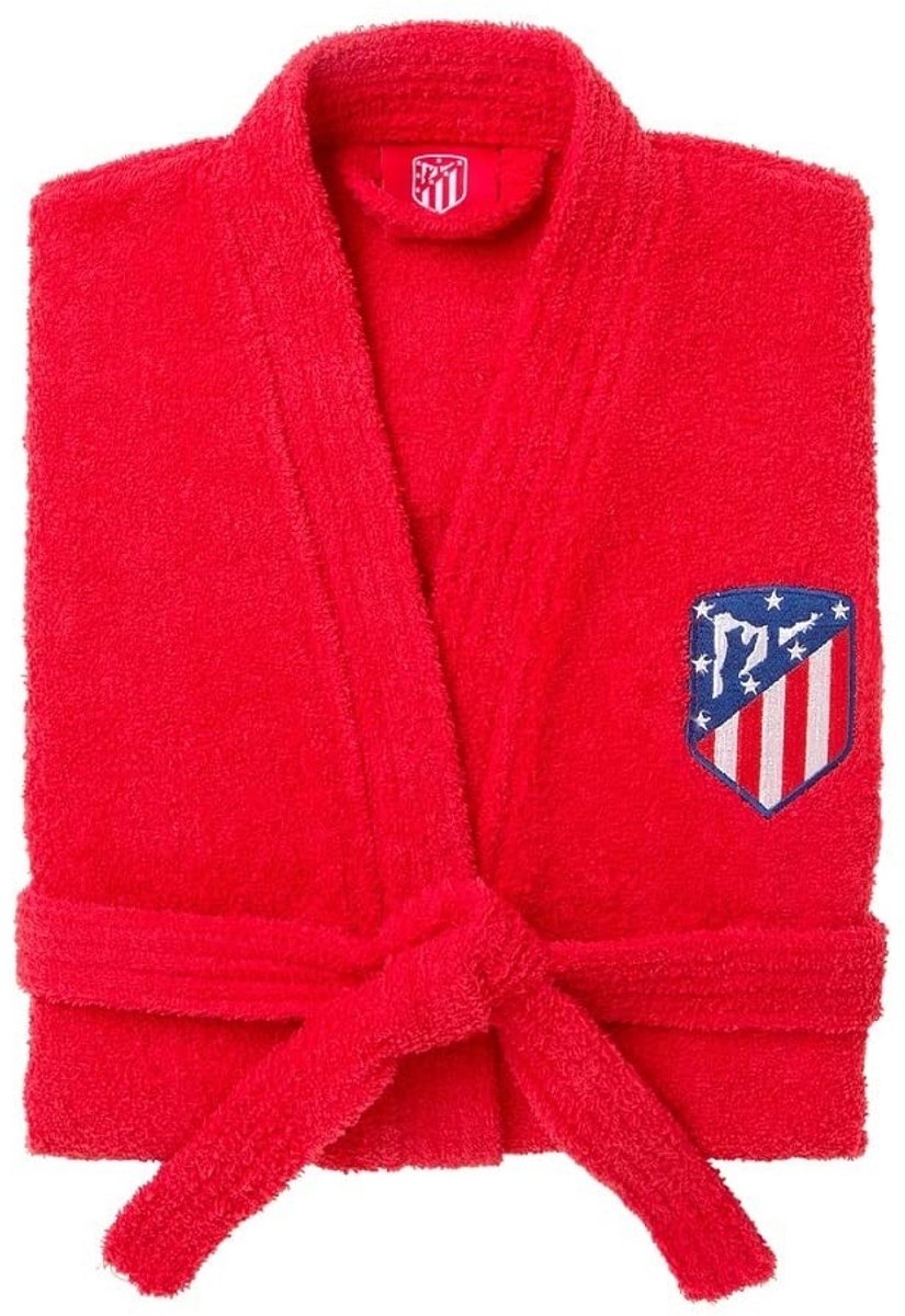 Badjas van badstof - Rood - Katoen - Maat M