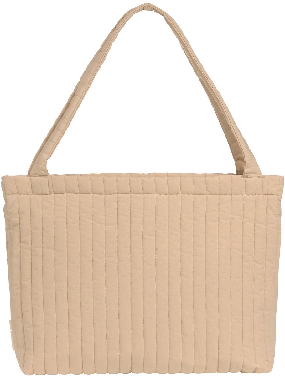 Luiertas - Shopper met kinderwagenbevestiging - Beige