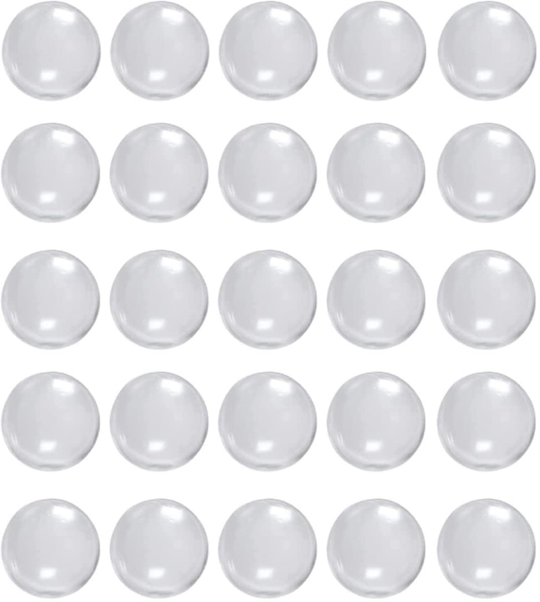 Transparante Siliconen Rubberen Buffers - 7 mm Dikte - Verpakking van 25