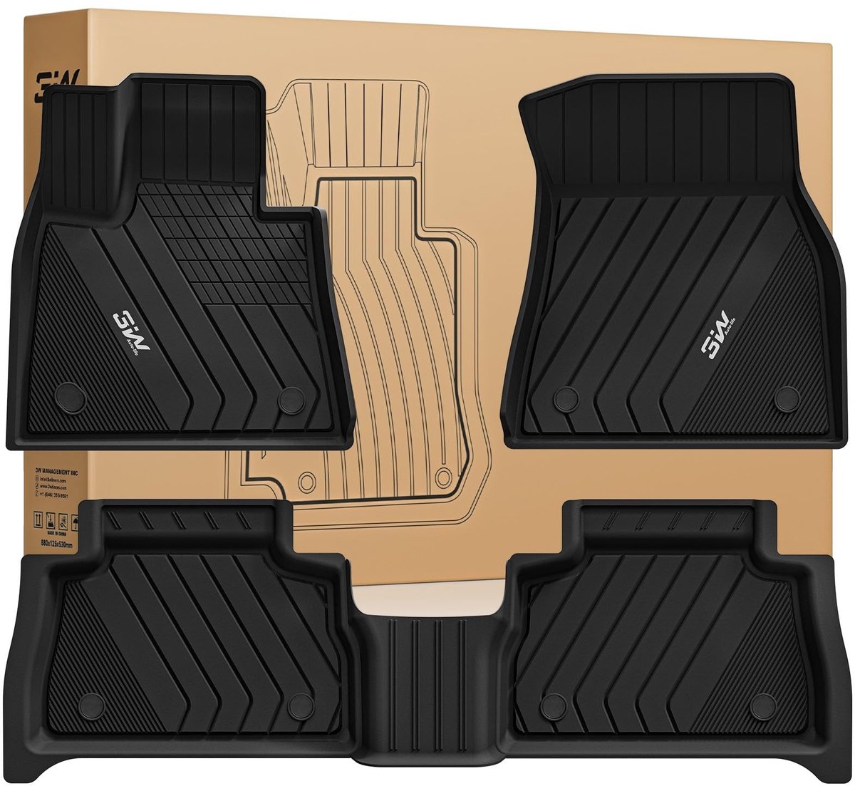 Vloermatten voor X6 2020-2022 - TPE All-Weather set zwart