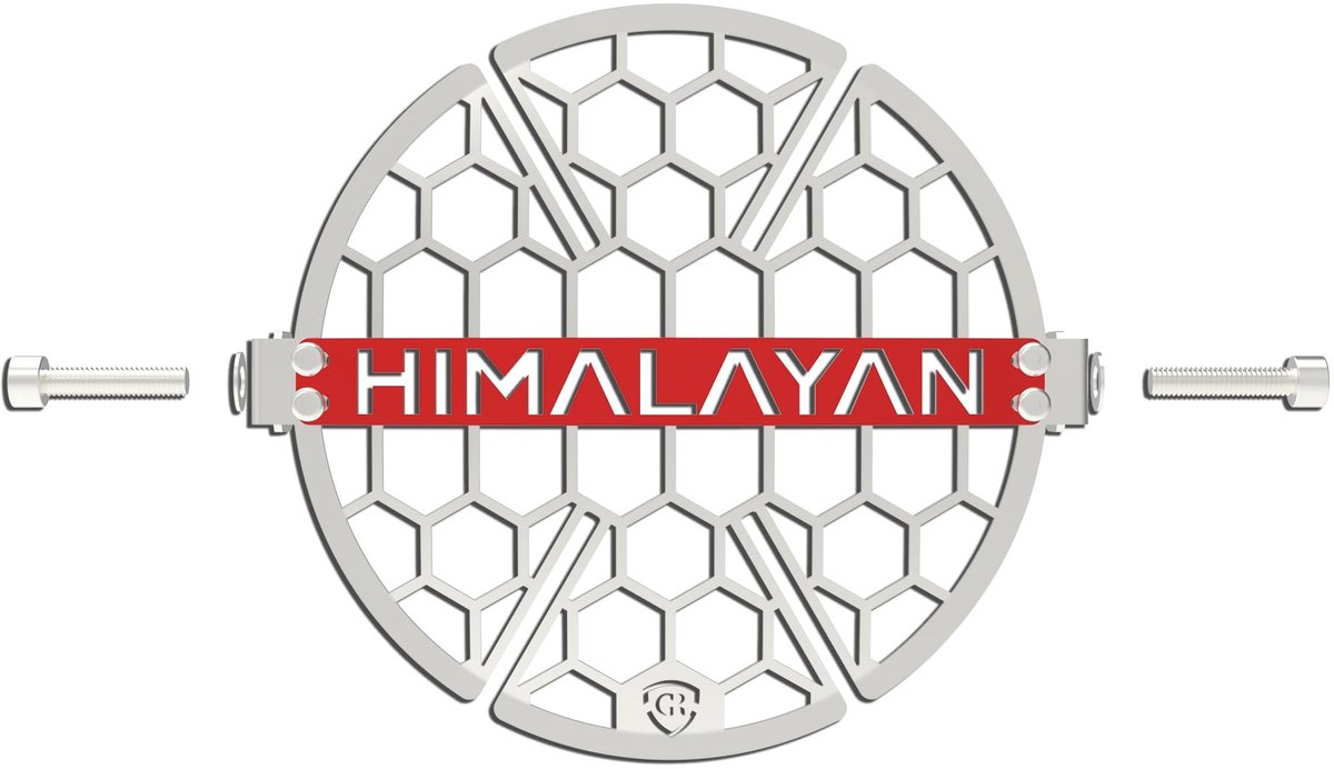 Motorfiets Koplamp Grillbeschermer - Geschikt voor Royal Enfield Himalayan 450 - Zilver