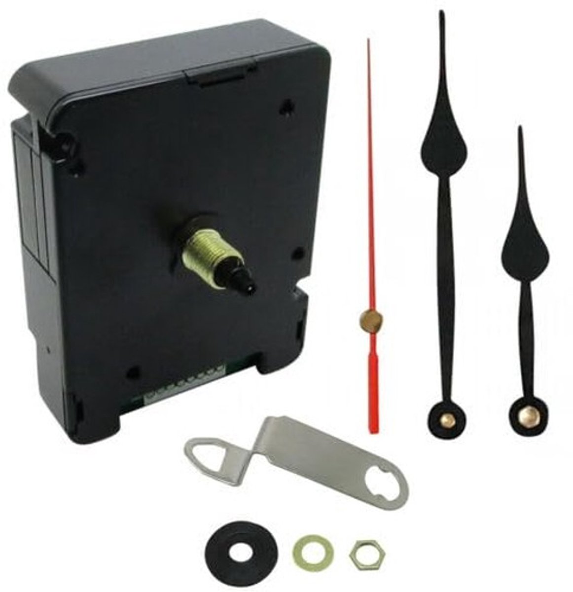 Wandklok Mechanisme - Zwart Metaal 117 mm