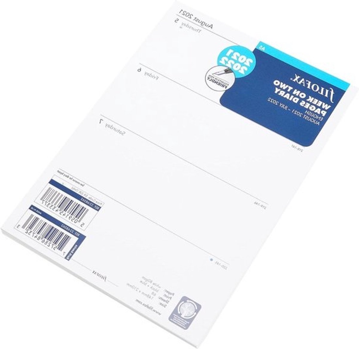 Agenda A5 - Planners Organizers - Afspraken Plannen - Week op twee pagina's - A5 148x210mm - Engels