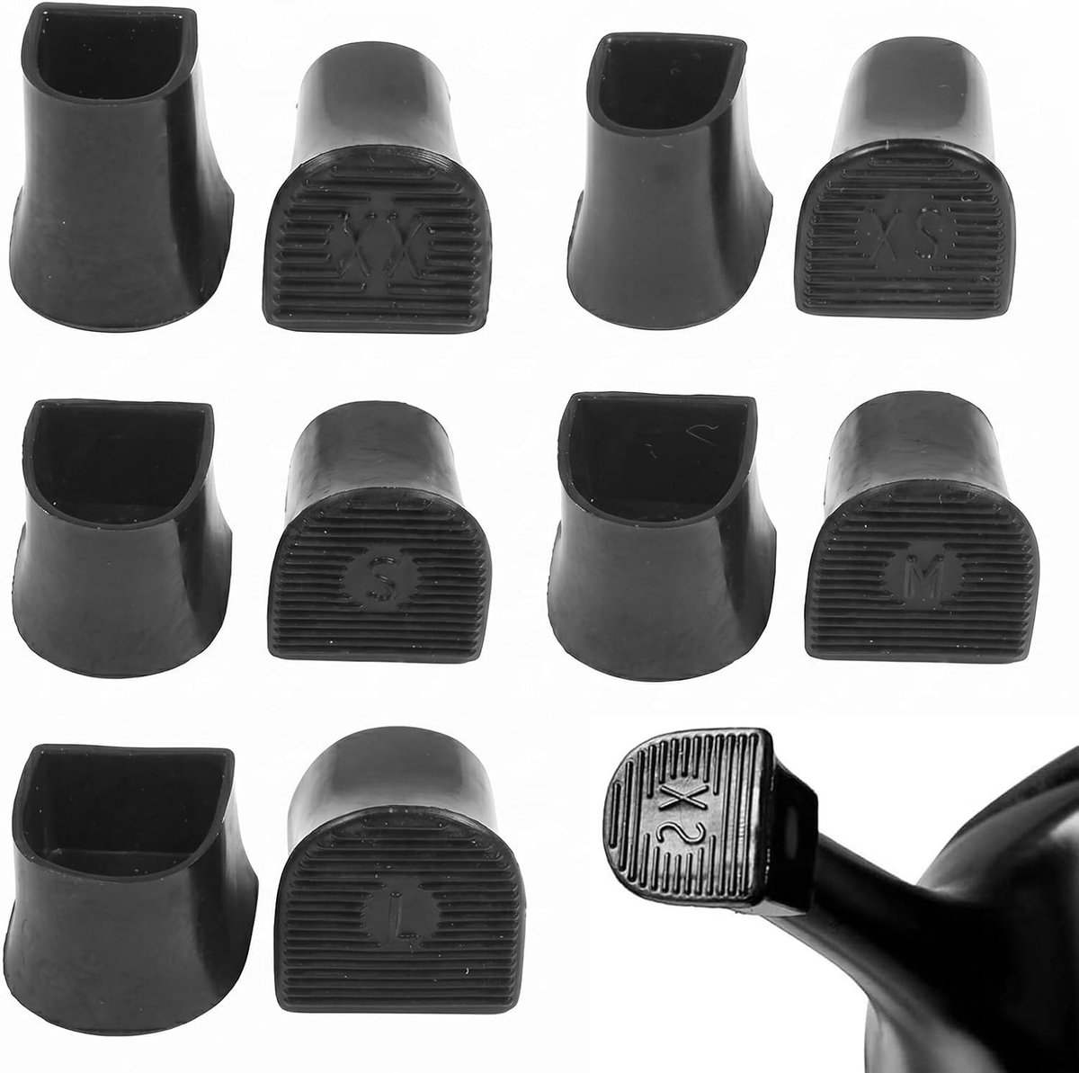 5 Paar Zwarte Hakbeschermers voor Dames - Rubber Zoolbescherming voor Stilettos en Hoge Hakken, Ideaal voor Bruiloften en Feestjes