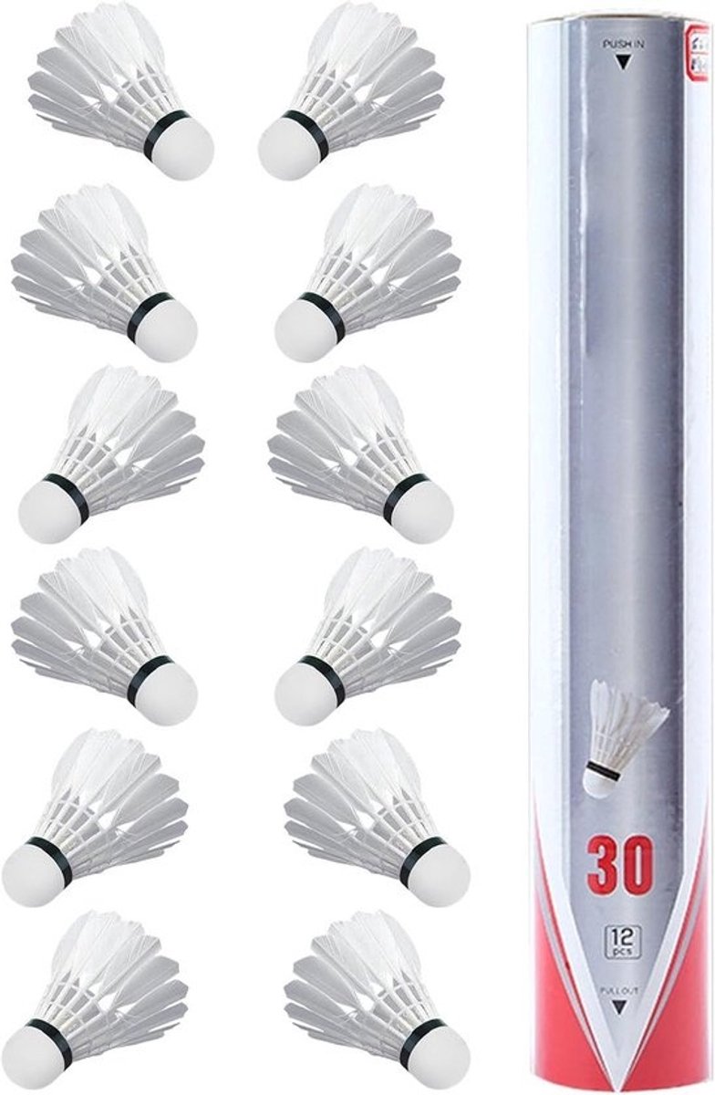 Badmintonballen Set - Vliegende ballen - Sport Training - Eendenveren Constructie - 12 Stuks - Meerkleurig