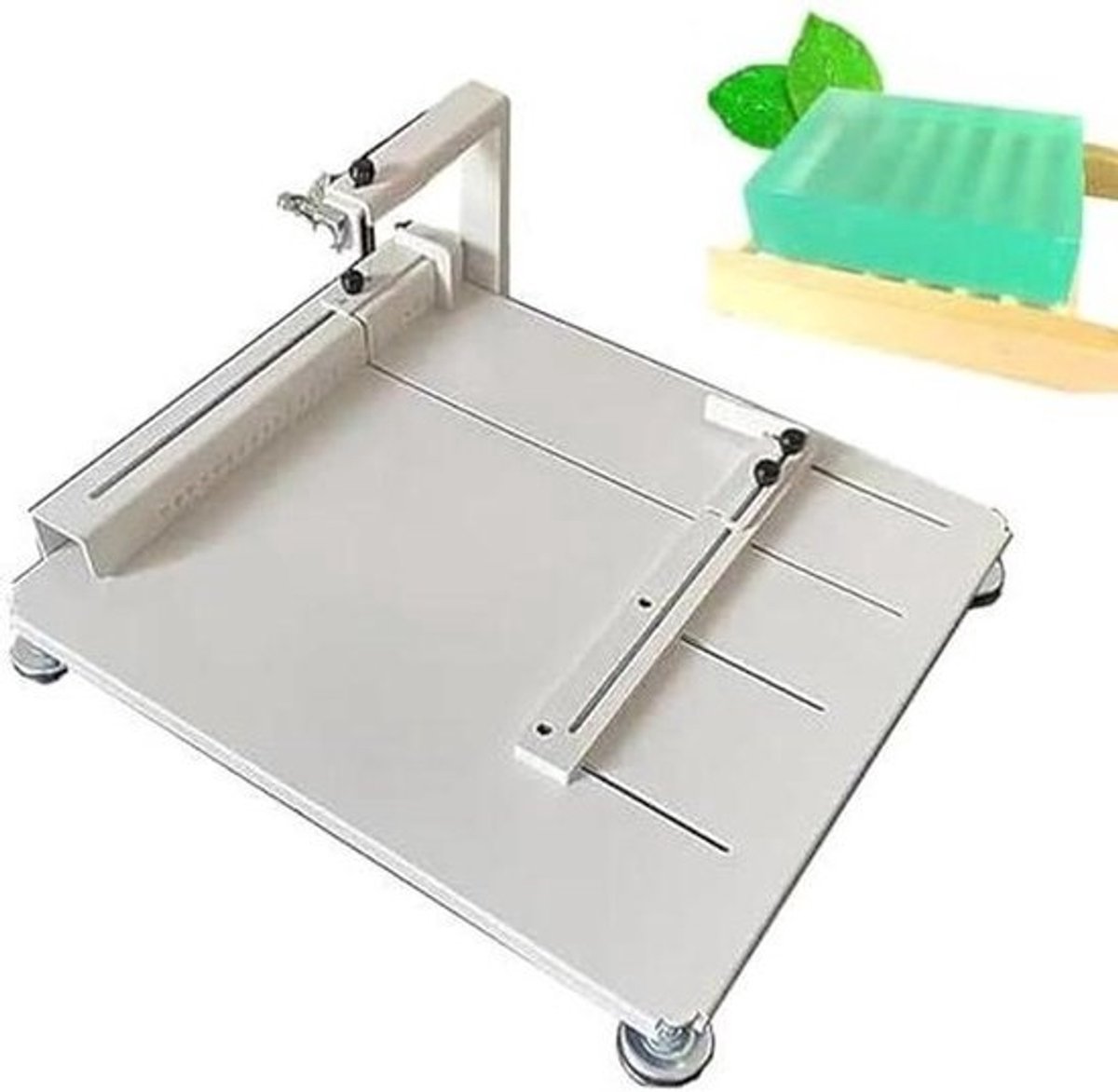 Zeepsnijder Handmatig - Zeepmaker Tool - Ambachtelijke Zeep Maken - Verstelbare Breedte - 45 cm - Wit