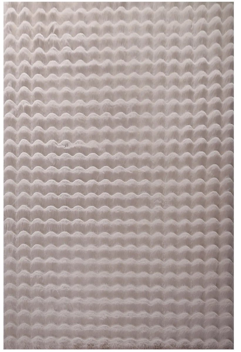 Dutch XXL Hoogpolig Vloerkleed | Tapijt | Ambiance | Ribbels | Beige | 80x150 cm