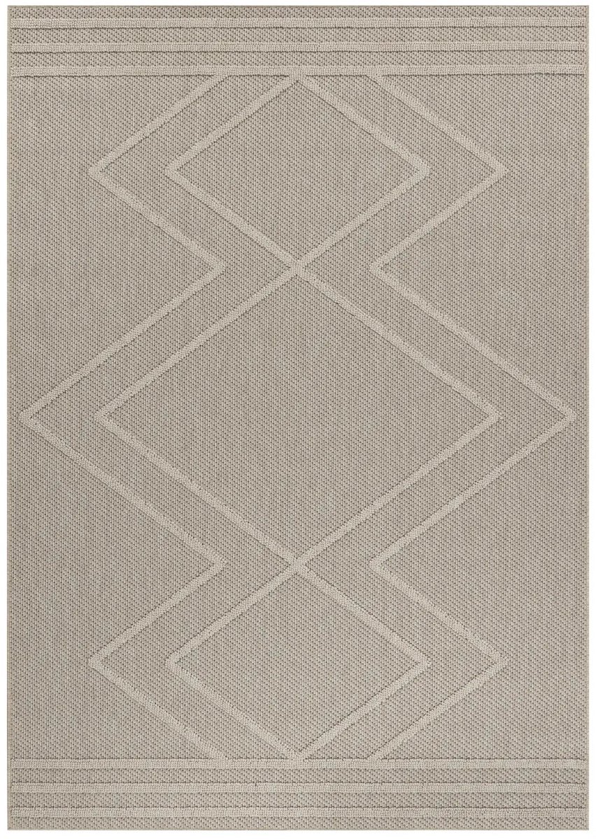 Dutch XXL Scandinavisch Vloerkleed | Tapijt | Patara | Geometrisch | Beige | 80x150 cm