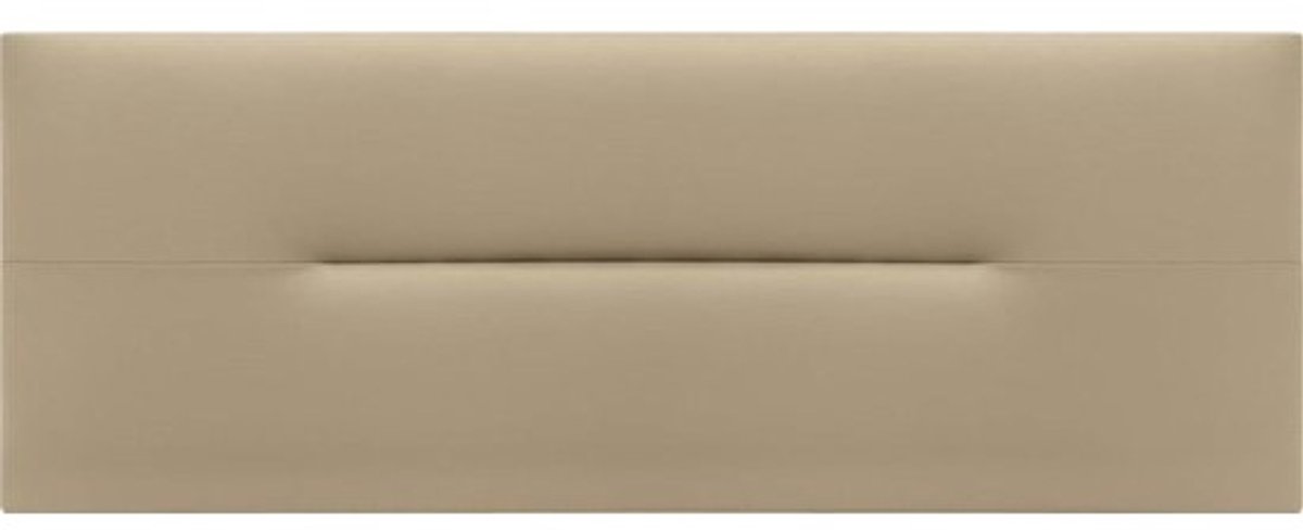 Hoofdeinde Bed - Bedkopstuk Gewatteerd - Slaapkamer Decoratie - Horizontale Lijn Design - 80 cm Breed - Beige