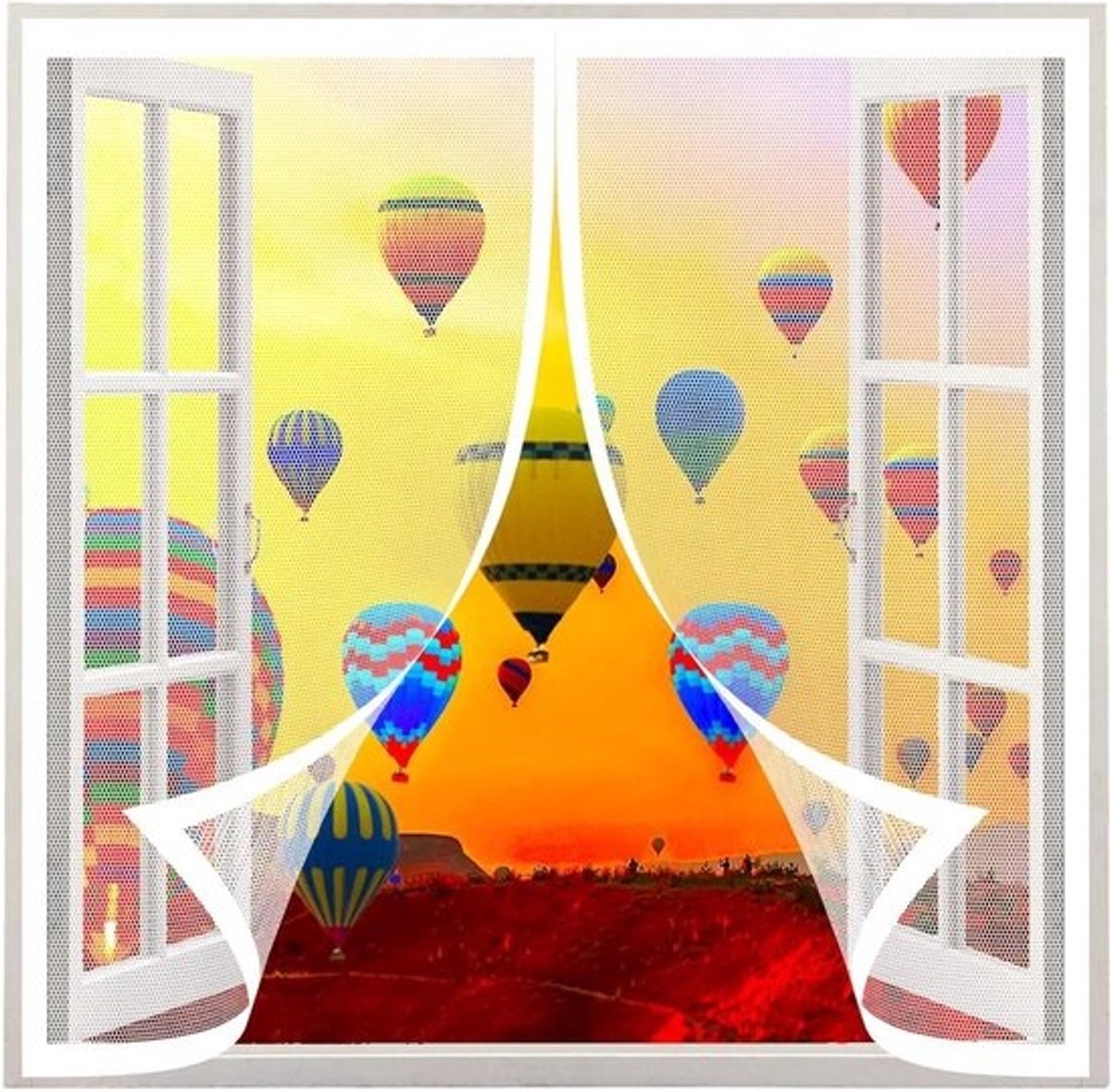 Magnetisch Vliegengordijn - Horren Deur Insectenwering - Frisse Lucht Binnen - Automatisch Sluitend - 100x200 cm - Wit