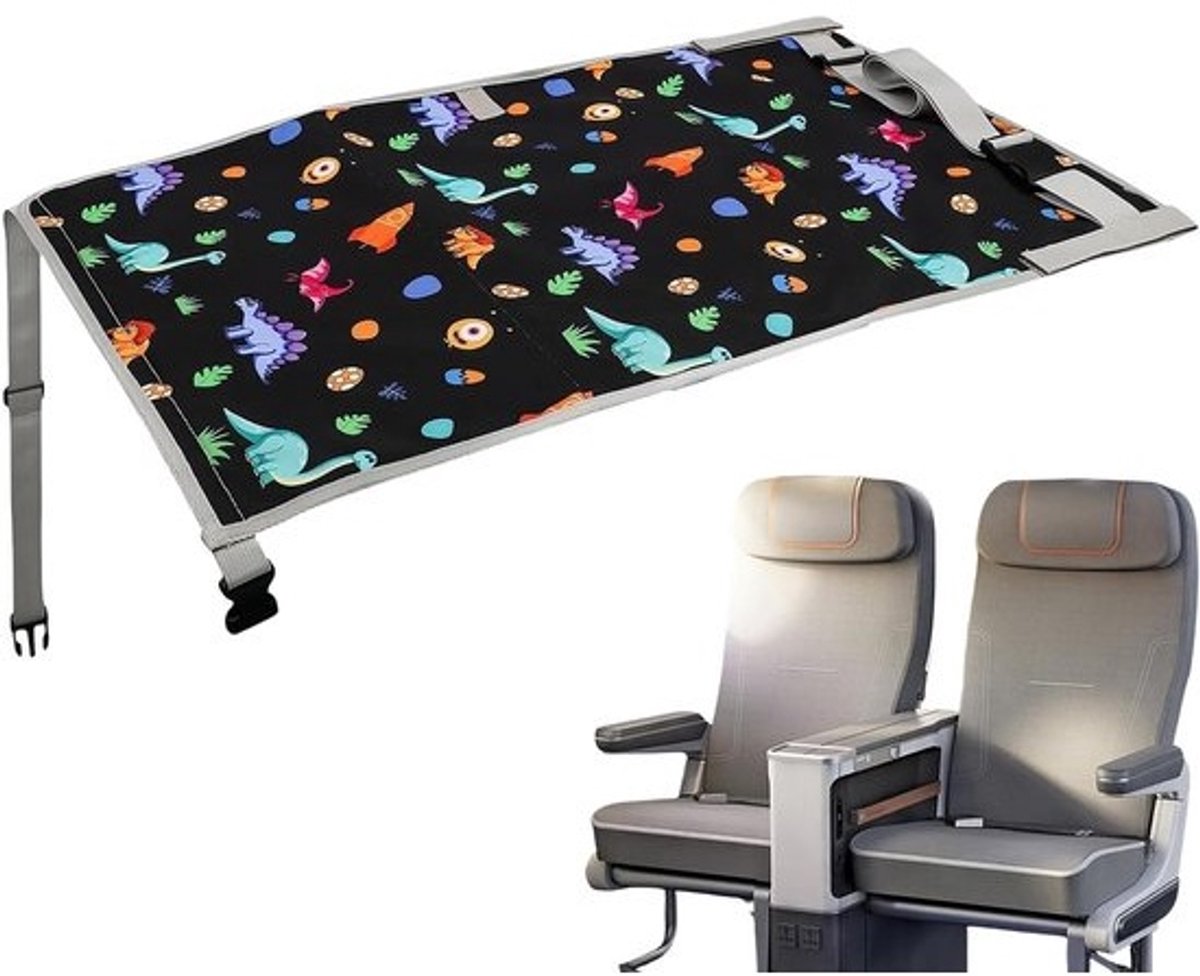 Baby Vliegtuig Bed - Stoelverlenger Kinderen - Comfortabel Reizen - Opvouwbaar Ontwerp - 76 x 44.5 cm - Enkel kenmerk